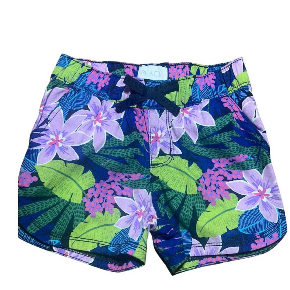 Children's Place floral pull on shorts girls size 6